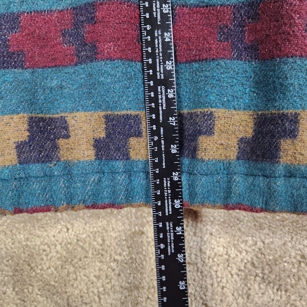 Vintage New York Girl Womens Wool Blend Western Aztec Jacket Duffle Coat Size 12 - Picture 10 of 10